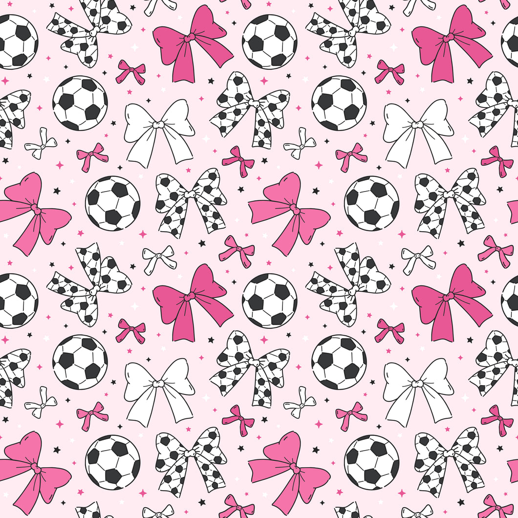 Girly soccer- Pink background