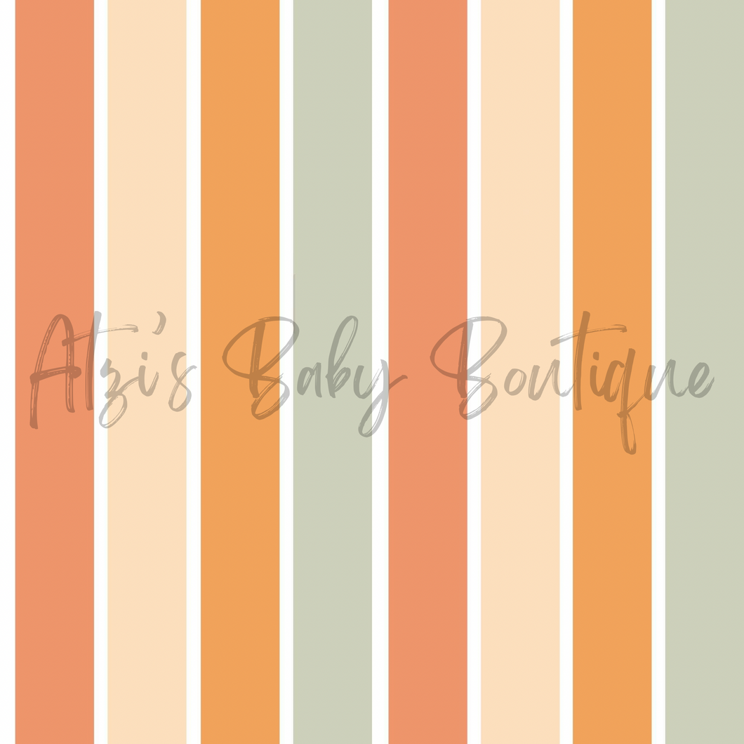 Peachy lime stripes