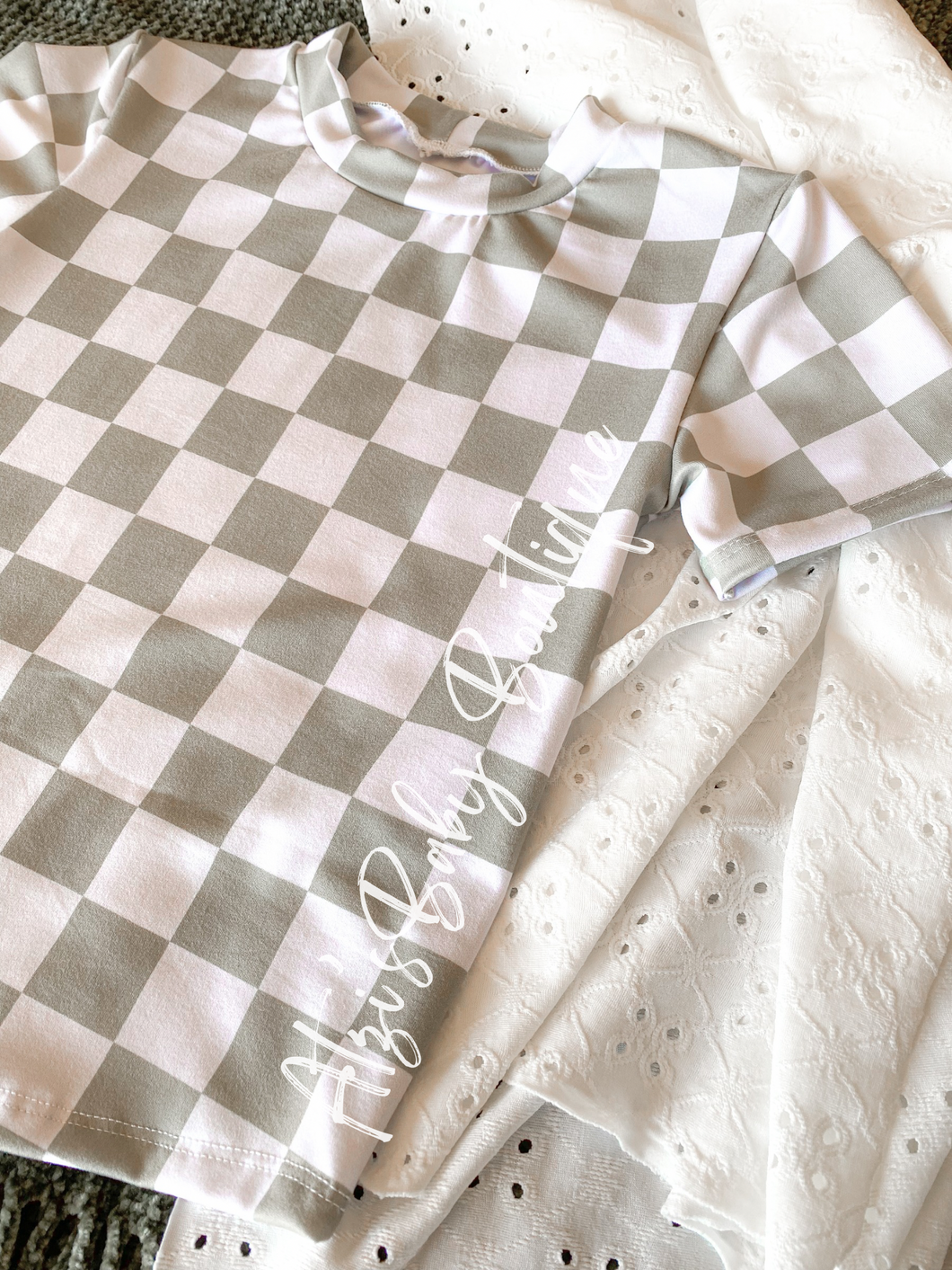 Muted Green Checkers