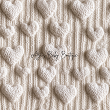 Load image into Gallery viewer, White knitted hearts
