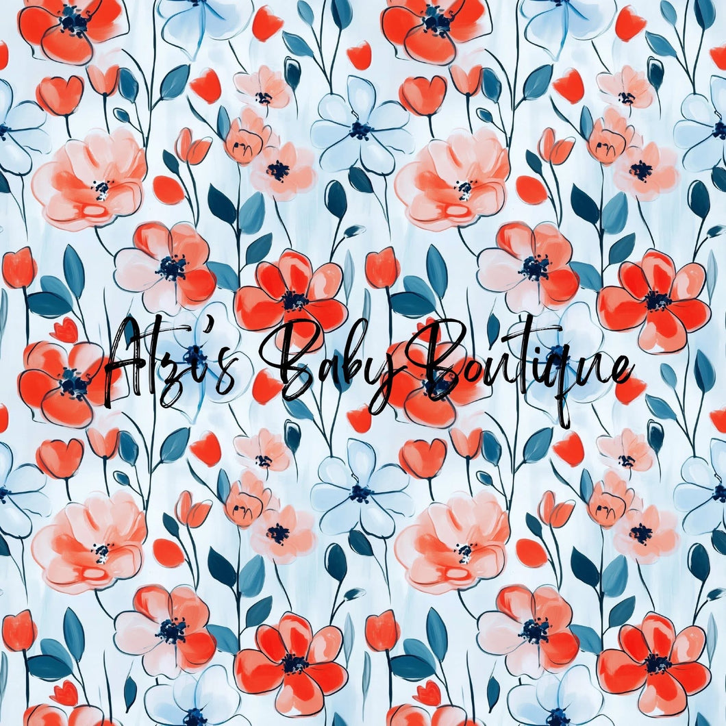 Watercolor dainty floral