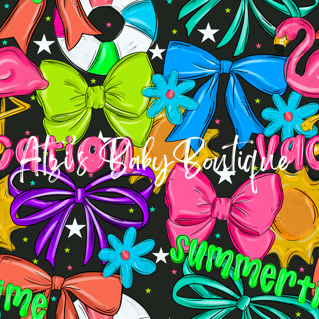 Neon summer bows
