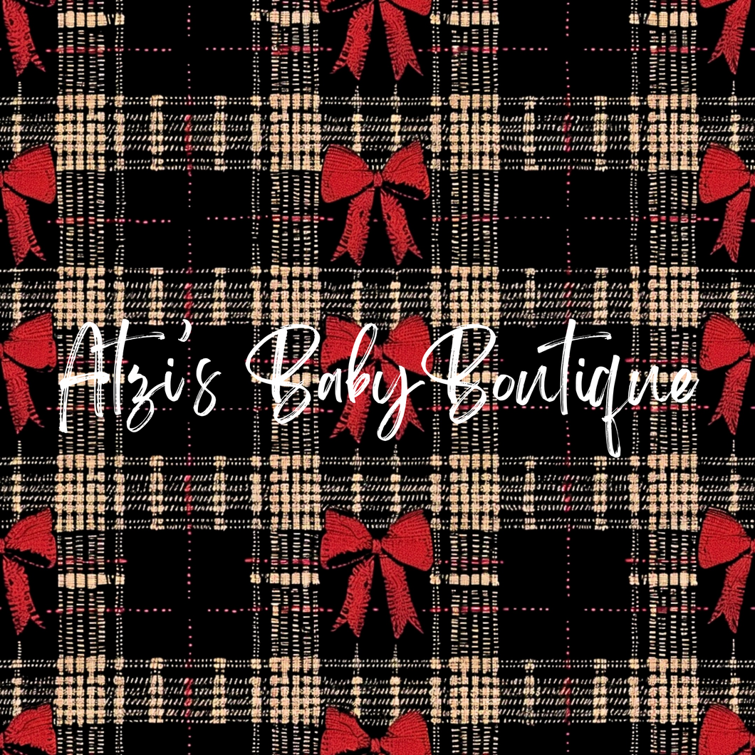 Vintage bow plaid