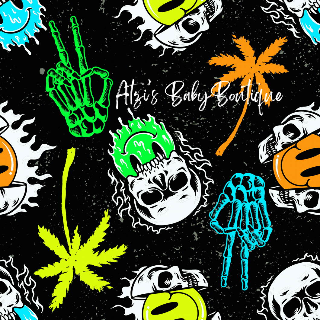 Neon skulls