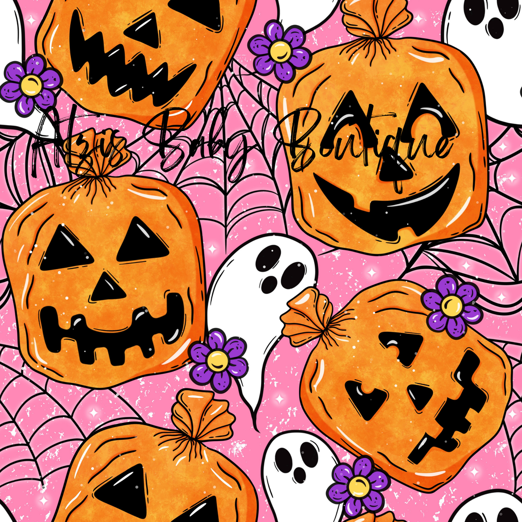 Pink pumpkin bags