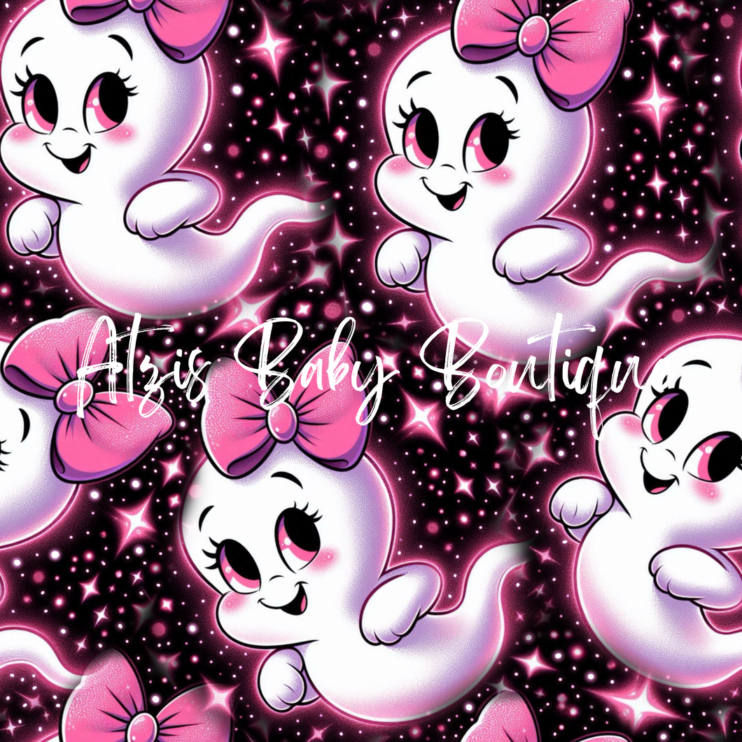 Neon pink ghosts