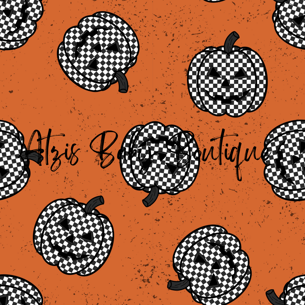 Orange checkered pumpkins