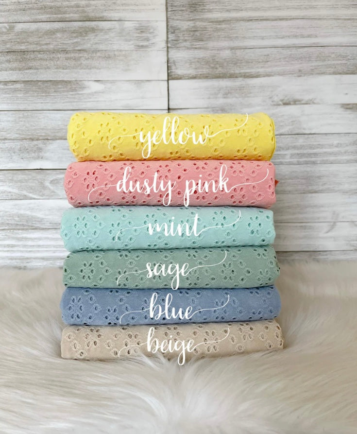 36 EYELET COLORS FOR SLEEVES AND RUFFLES ONLY