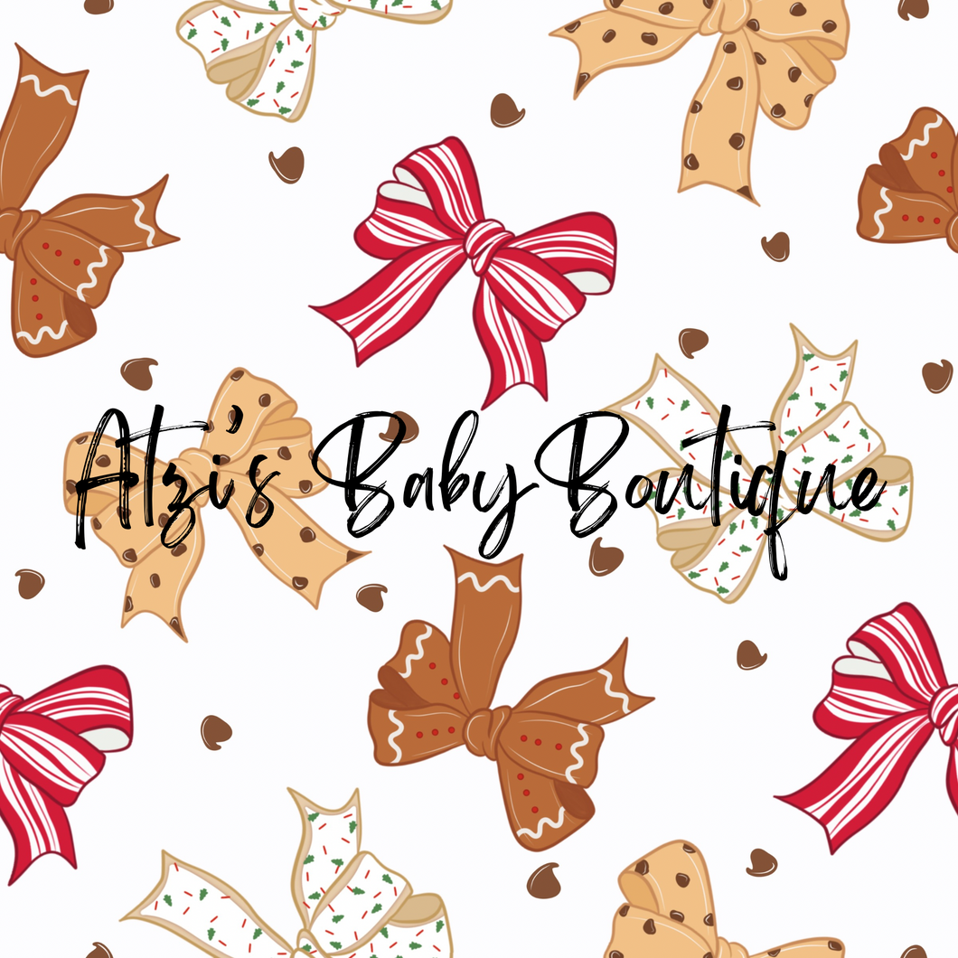 Christmas bow cookies