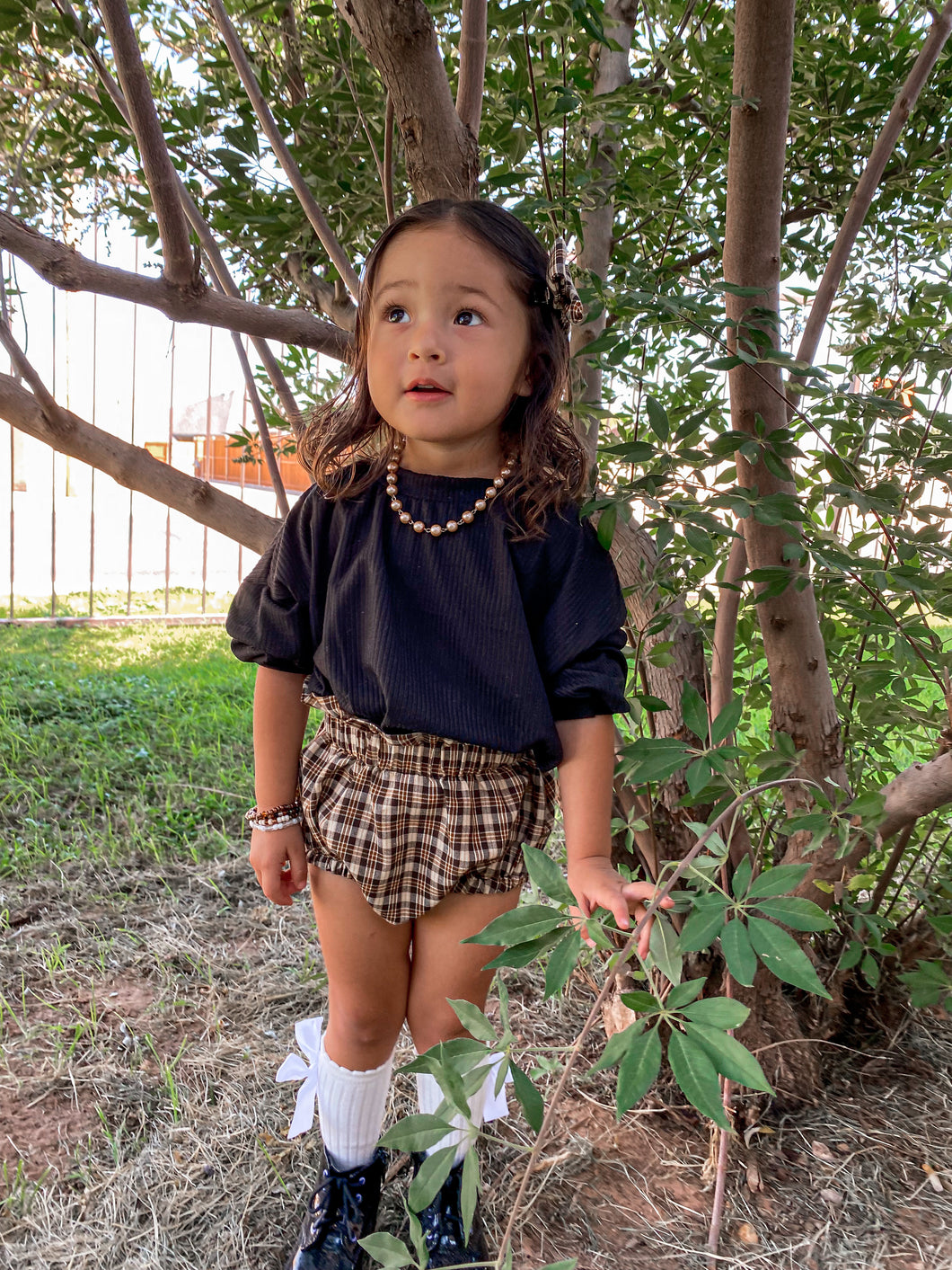 Brown plaid bottoms